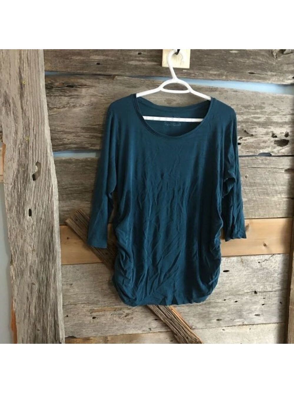 MOTHERHOOD Maternity size XL Teal, 3/4 length sleeve, side gathering